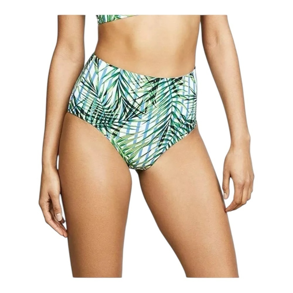 Red Carter Palm Party High Waist Bikini Bottom NWT
